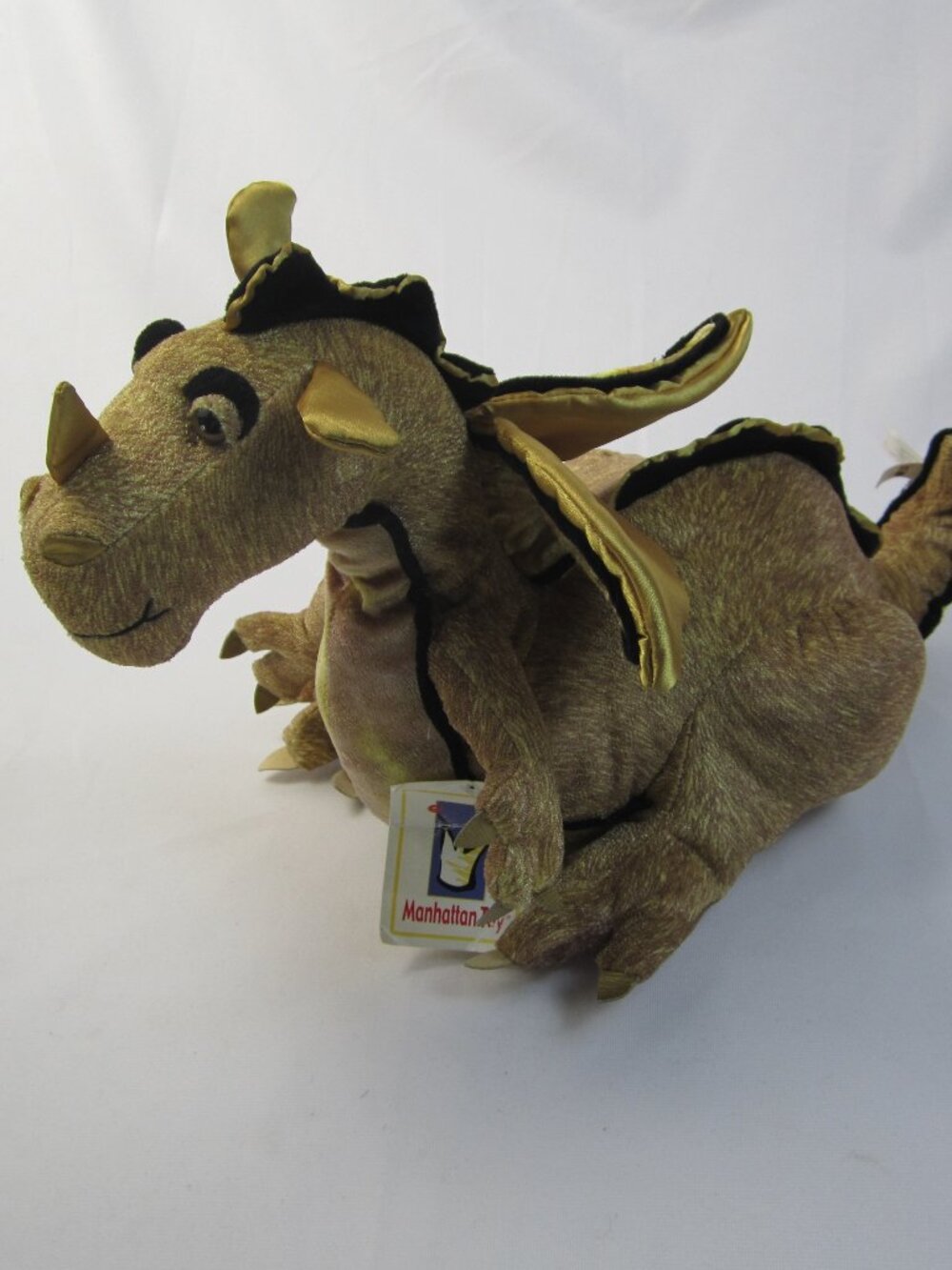Manhattan Toys ROYAL RENAISSANCE GUINEVIER Plush Sitting Gold Dragon -17.5" Long